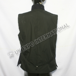 Black Wool Vest With three Pockets