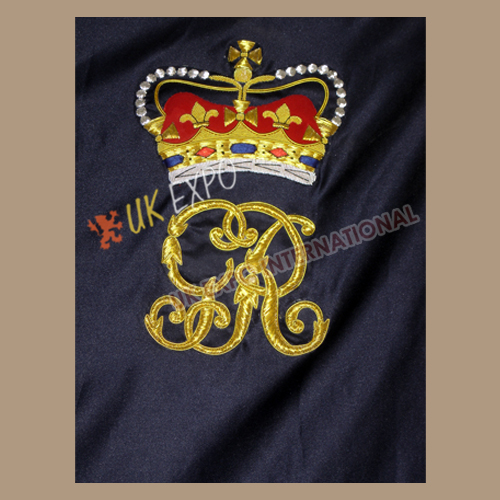 42th Flag Dark Blue Color Single Clothe Double Embroidery