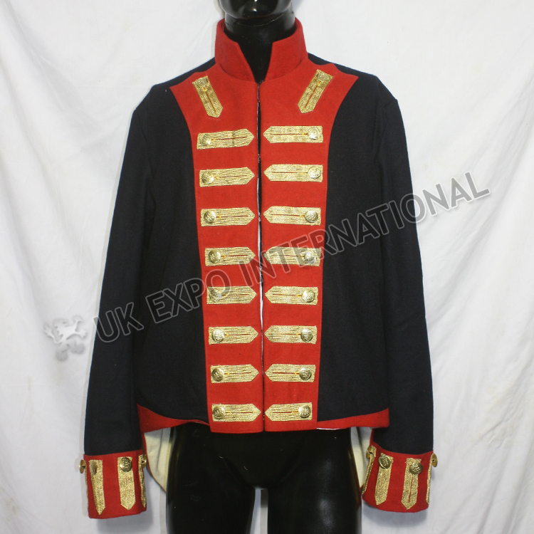 Artillery Habit Napoleonic French Jacket Black Color Wool 
