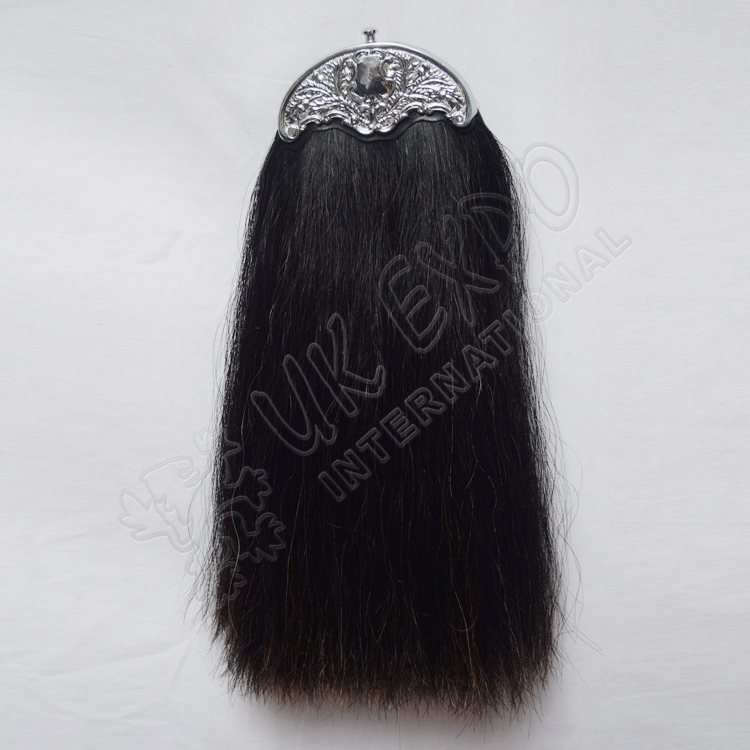 Black Horse Hair Sporran without Tessels