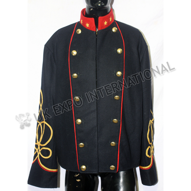 Dark blue with Red Collar and piping CS Staff Coat
