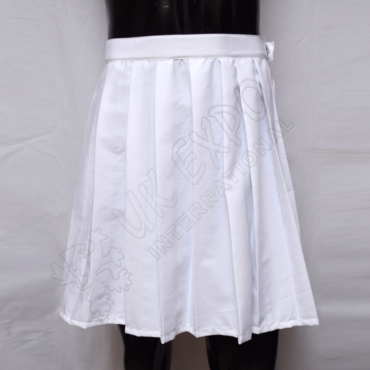 Ladies White Color Skirt With Zip Closing