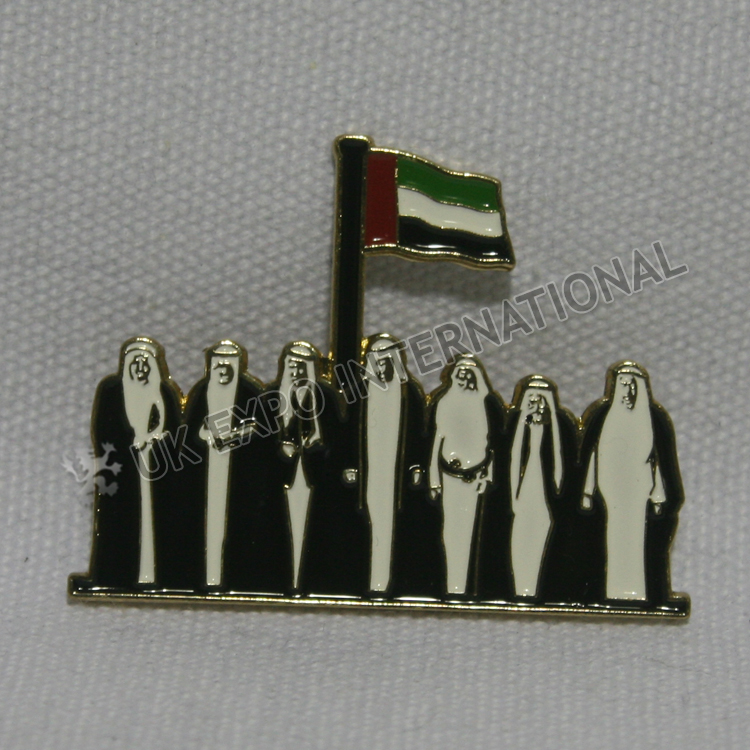 UAE Metal Brass Enamel Pin