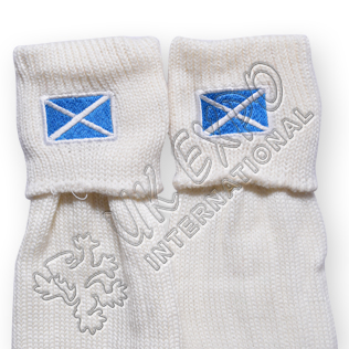 Scotland Flag Embroidary on Kilt Sock
