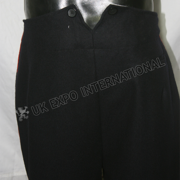 Black Civil War Trouser with Red Strip left and right