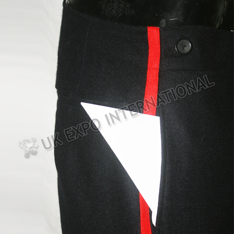 Black Civil War Trouser with Red Strip left and right
