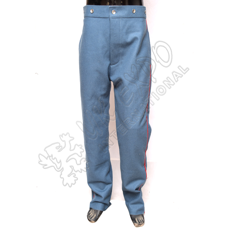 American civil war trouser sky blue with red line and tin buttons