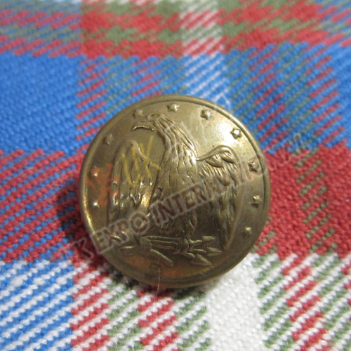 American eagle with stars button brass