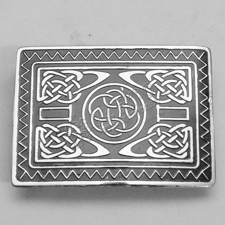 Antique Celtic Black Color filled and Dull Finish Buckle