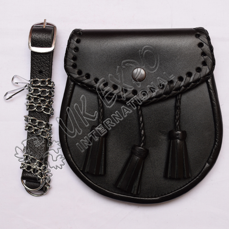 Black Color Leather Sporran