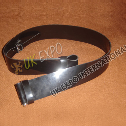 Black PVC Shine flexibel Kilt Waist Belt