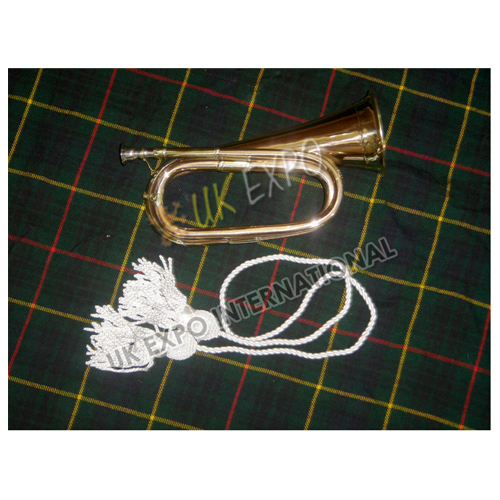 Brass Bugle with Silk Cord