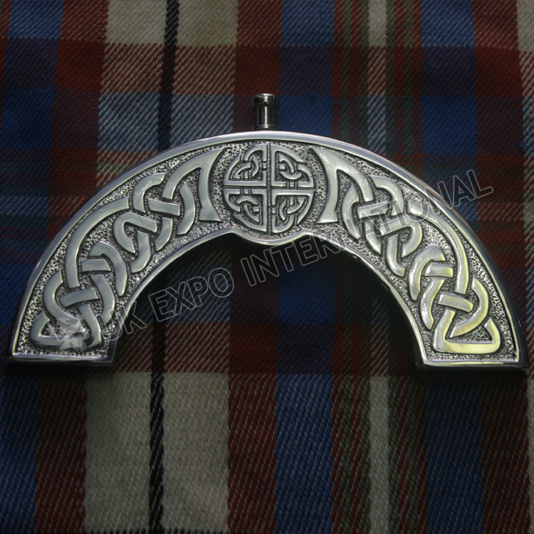 Brass chromed Celtic Embossed and Knot work cantle