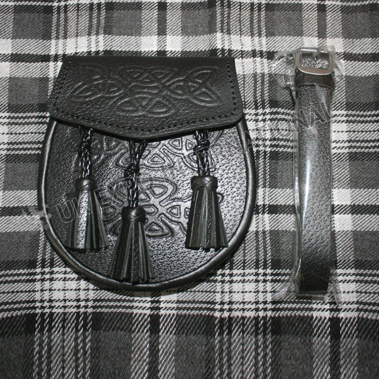 Celtic Embossed on Flap and front with hand made know tessels