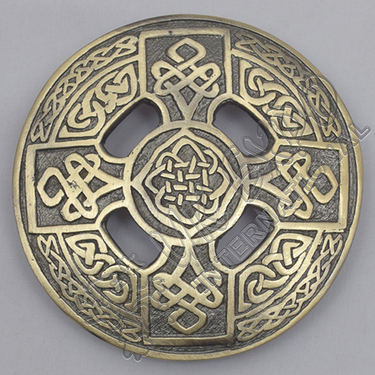 Celtic Knot Brass Antique Brooch
