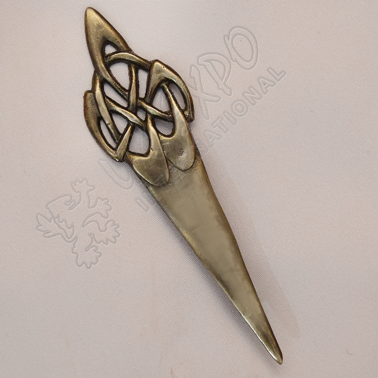 Celtic Swirl Kilt Pin Shiny Antique Finish