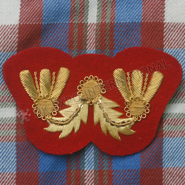Civil War Badge Gold Bullion on Red