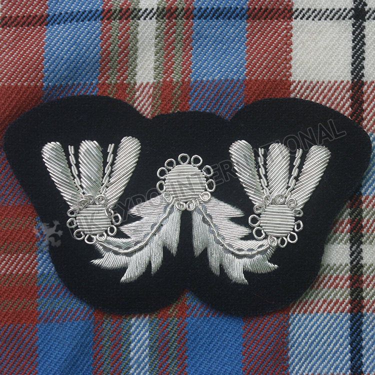 Civil War Badge Silver Bullion on Black