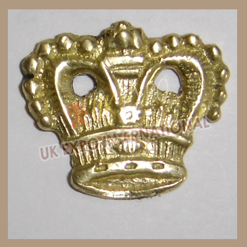Civil war Brass hat Crown Gold Color Badge