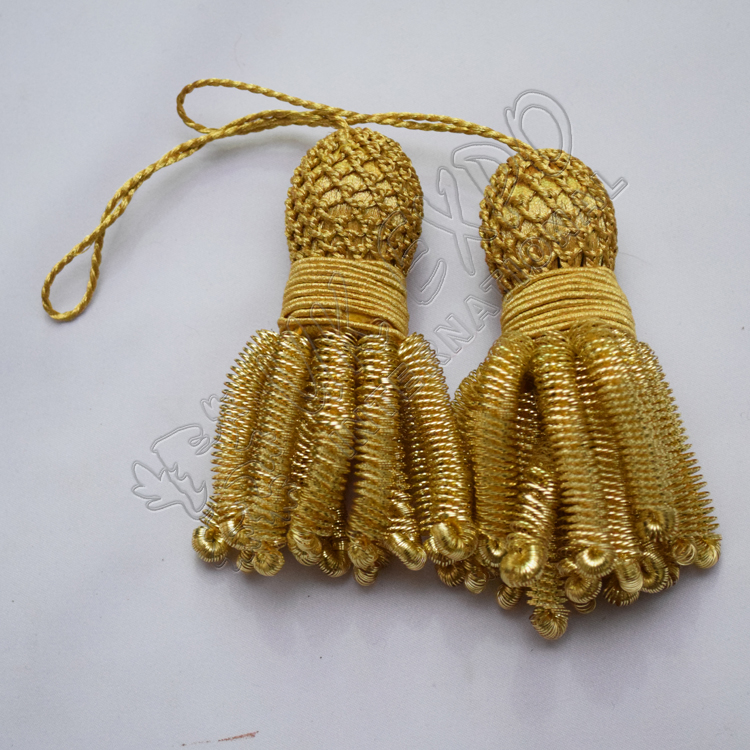 French Gold bullion tessel small fringes hand made