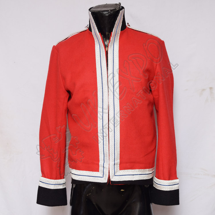French Officer Coat with Blue Line Silver coat and