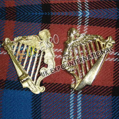 Gold Irish Harp Badge