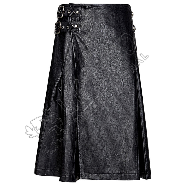 Dominated Style Grain Leather 2 Straps Utility kilts