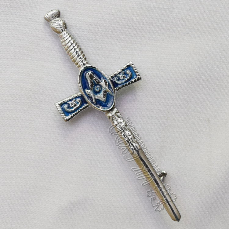 Masonic Kilts Pin with Blue Color filled