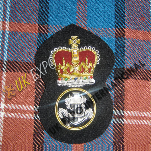 Metal Enchor Cap Badge