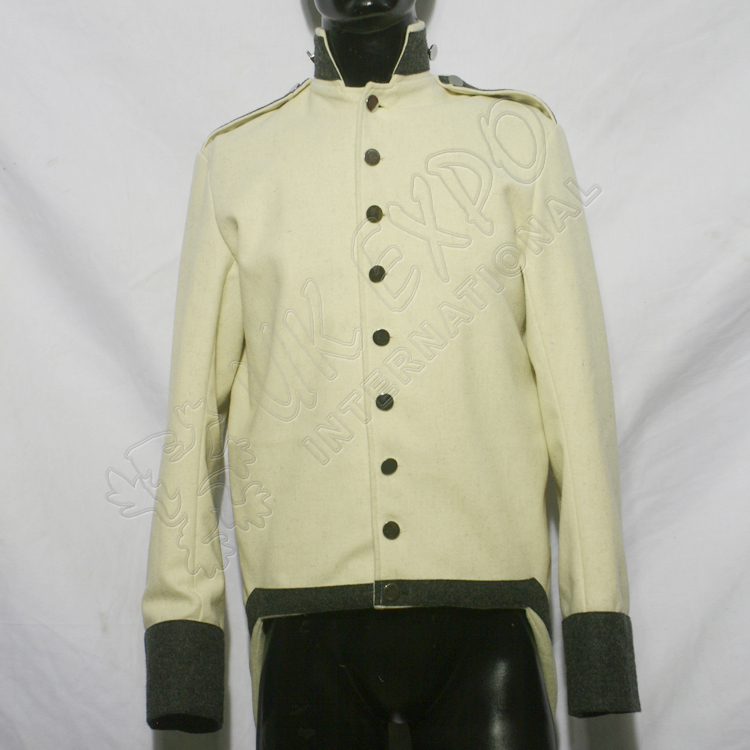 Napoleonic US Coat Main Body White wool Black Collar
