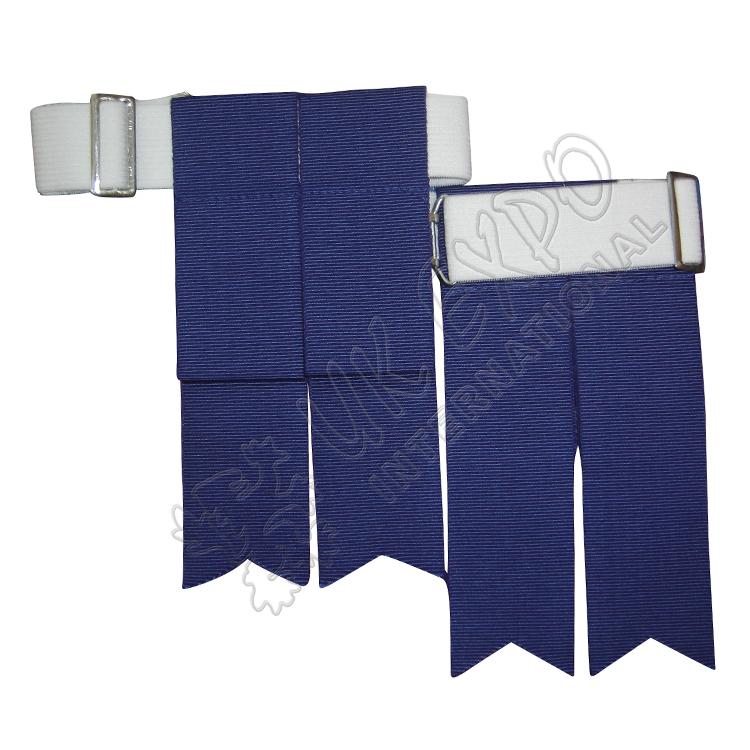 Royal Blue Color Garter Flashes With Adjustable Buckle