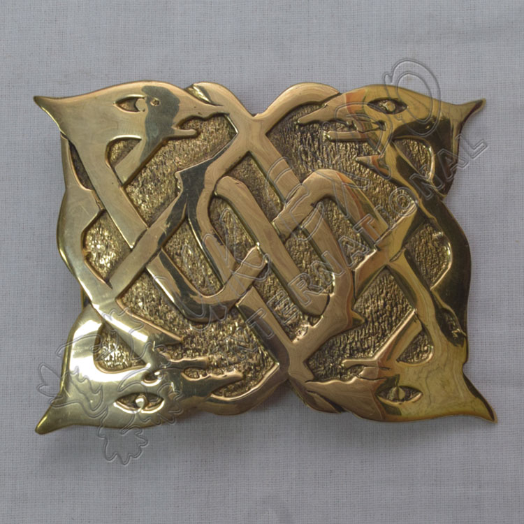 Scottish Brass Celtic Design Buckle
