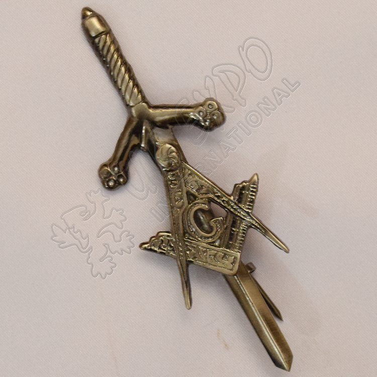 Scottish Masonic Shiny Antique Kilt Pin