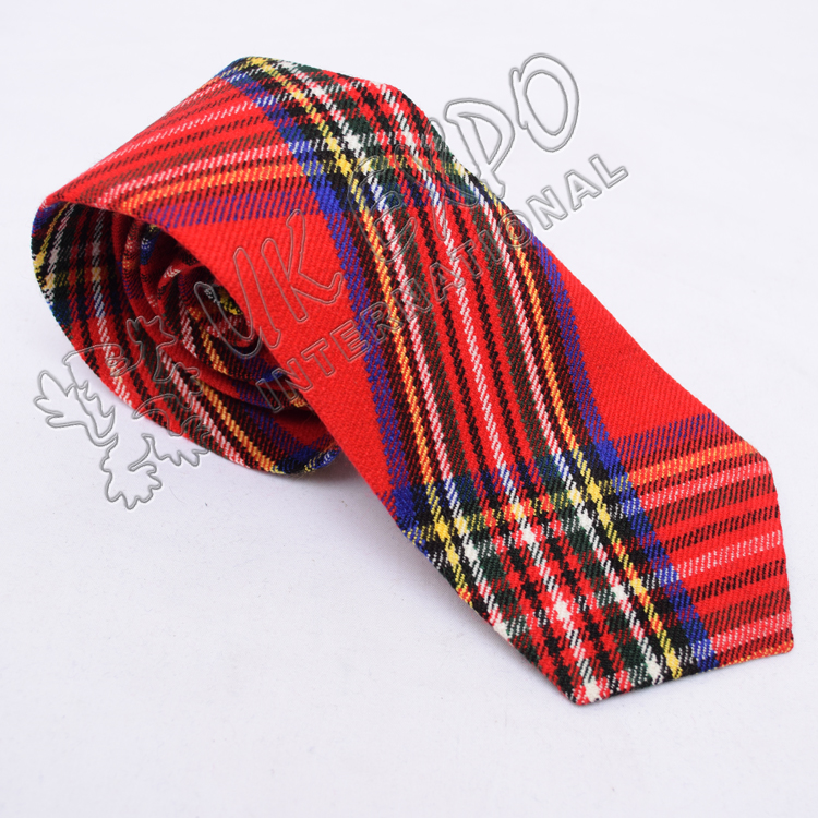 Scottish Modern Royal Stewart Tartan Tie