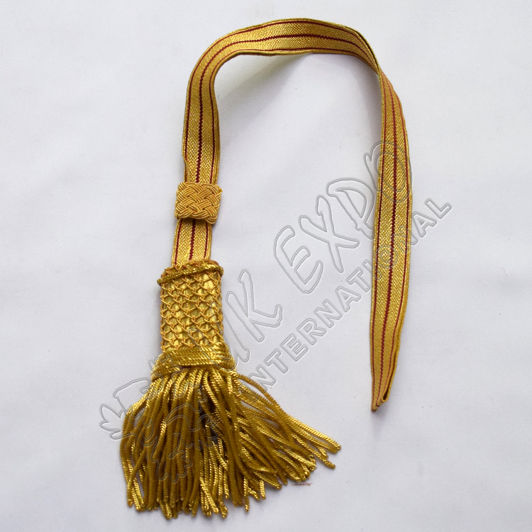 Sword Knot Red Wine and Gold Color