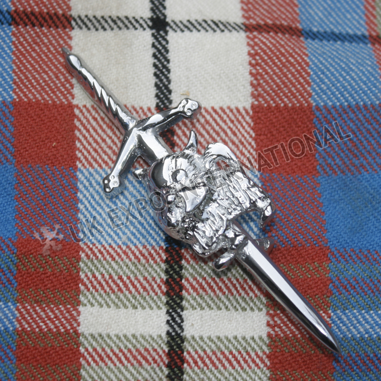 TERRIER DOG scottish sword kilt pin
