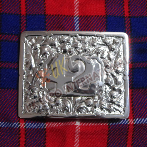 Thestle with 42nd Buckle for Black Watch Kilts