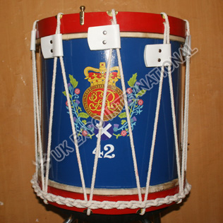 42nd British Drum Blue and Red