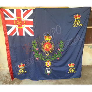 42nd regimental King Color Flag Double-Single Side Embroidery UK EXPO INTERNATIONAL