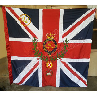 42nd regimental King Color Flag Hand Embroidery Large Flag maker