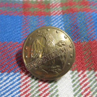 American eagle with stars button brass