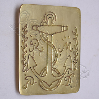 Anchor Brass Chest Plate fit any Cross Belt