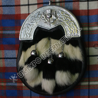 Black and white fur with Celtic cantle