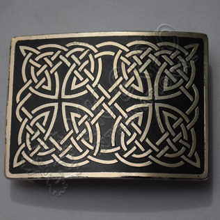 Black Color filled Harik Antique Celtic Scottish Kilt Buckle
