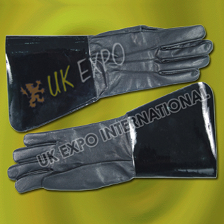 Black Leather Drum Major Gloves