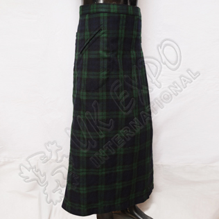 Black Watch Tartan Fashion Long Kilt 