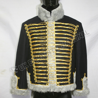 Black wool Prussian Hussar Pelisse Jacket