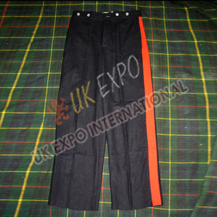 Black Wool Trouser with Red Strip