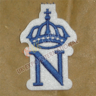 Blazer Badge Machine Embroidery Blue Color
