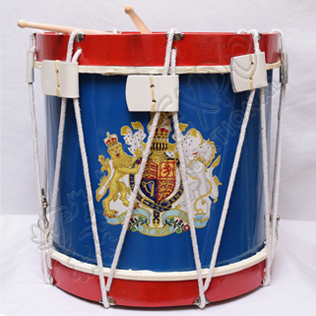 Blue and Red Drum Royal Coat of Arms of the United Kingdom